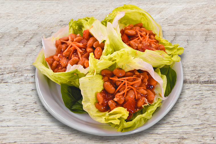 Pork & Beans Lettuce Cups