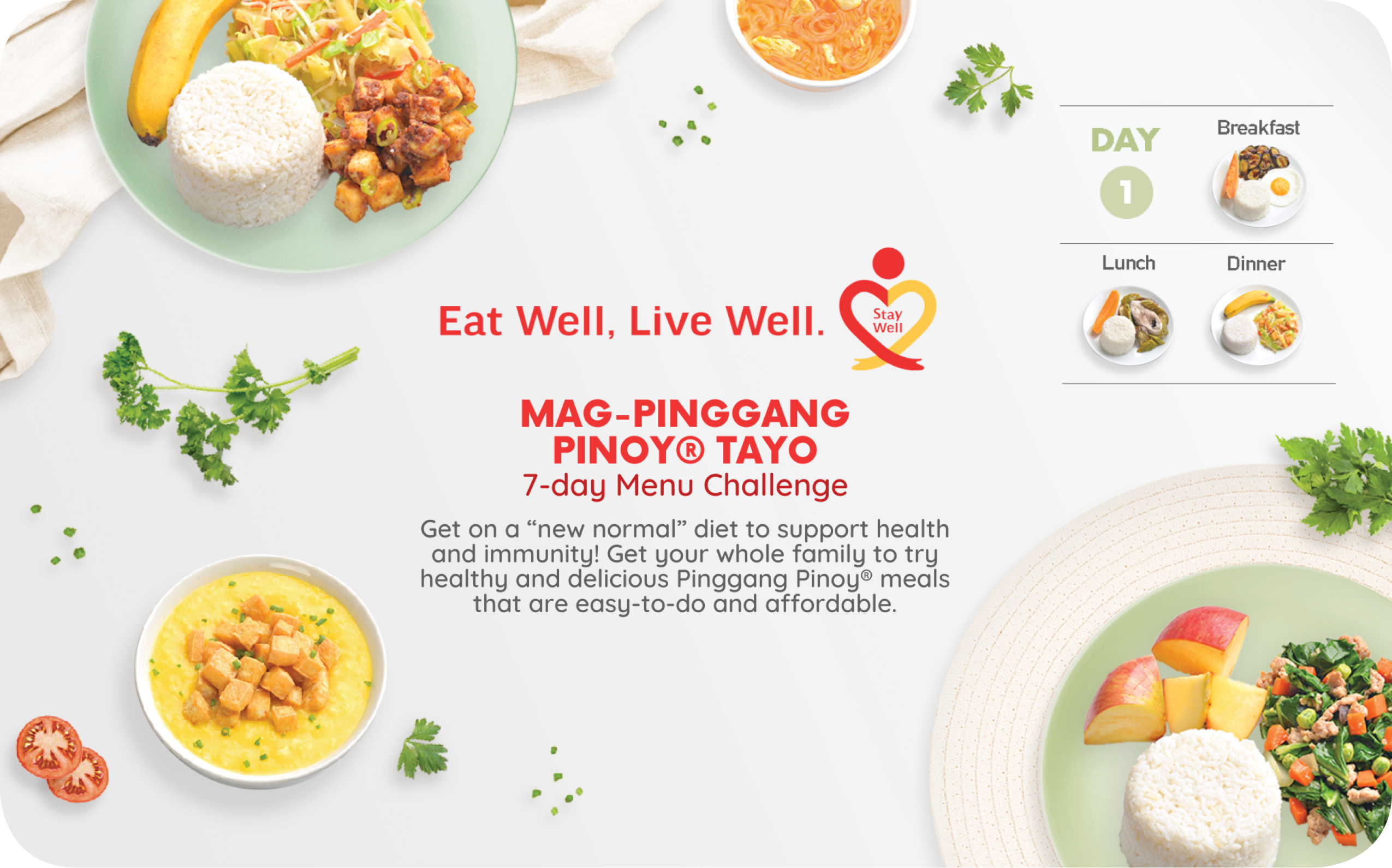 Mag-Pinggang Pinoy® Tayo 7-day Menu Challenge