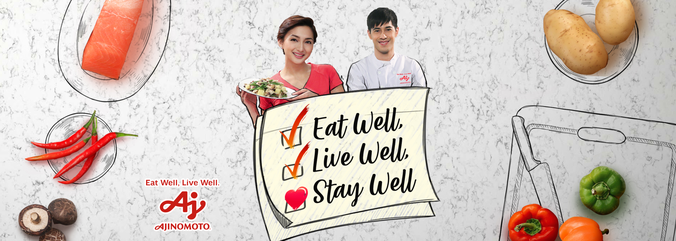 Eat Well, Live Well. Stay Well What's New Banner