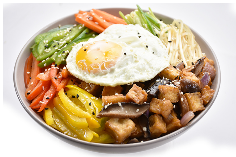 TOFU MUSHROOM SISIG BIBIMBAP