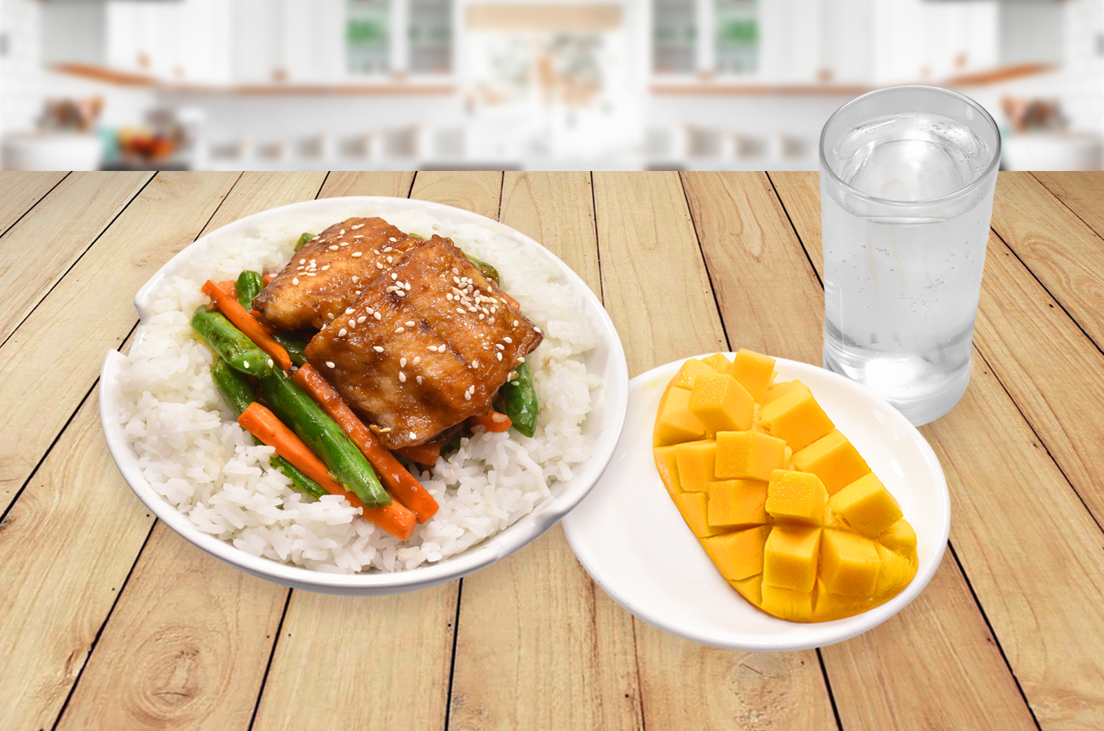 Fish Fillet with Sauteed Vegetables – Kachimeshi