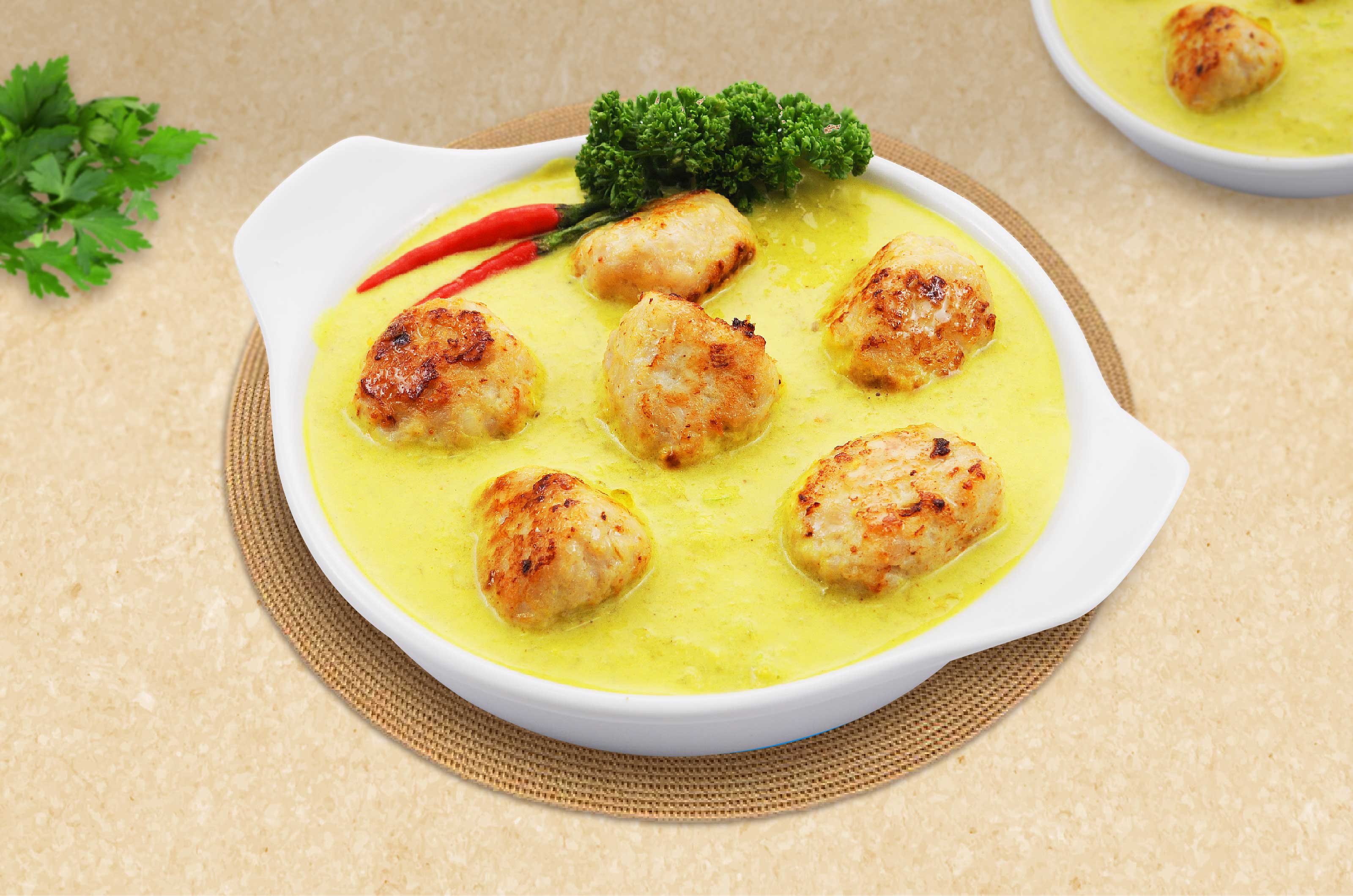 Chicken-Ball-in-Curry-Sauce