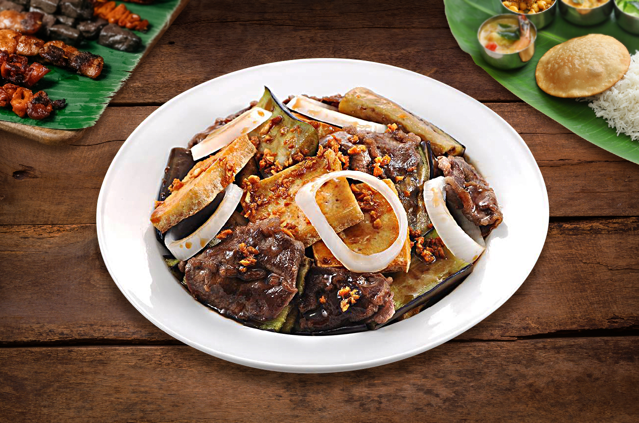 Bistek with eggplant