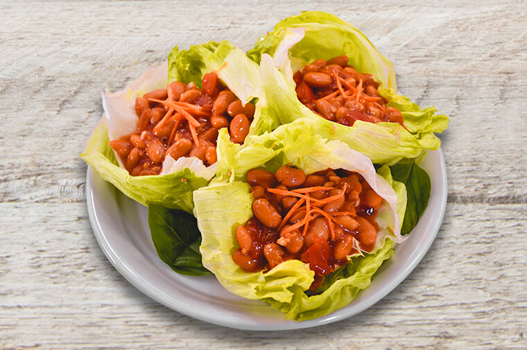 Pork-Beans-Lettuce-Cups