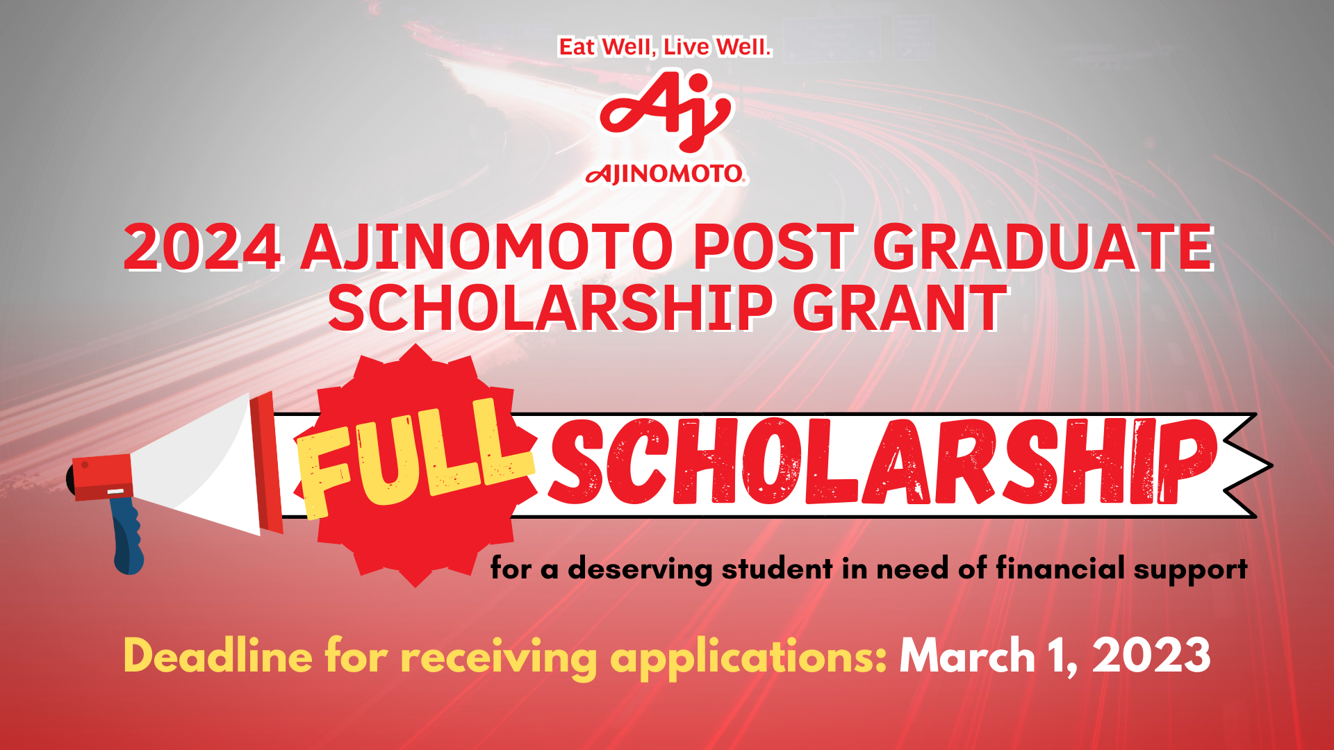 2024 AJINOMOTO FOUNDATION POSTGRADUATE SCHOLARSHIP GRANT Ajinomoto